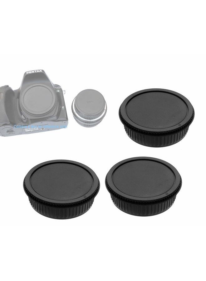 Fotasy (3 عبوات) غطاء عدسة خلفي لتركيب Pentax K، غطاء عدسة PK، غطاء خلفي لعدسة Kmount، غطاء جسم الكاميرا PK لPentax K K-70 K-1 K-3 II K-S2 K-S1 K-3 K-50 K-30 K-5 IIs K-5 II K-5 K-500 K-50 K-30 K-x K-7 K-m - Image 1